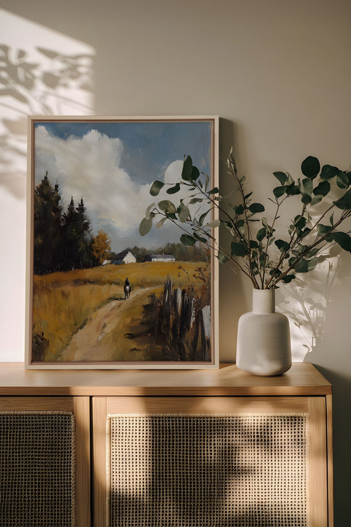 THROUGH THE FIELDS, Oeuvre sur toile étirée