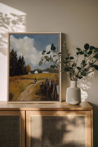 THROUGH THE FIELDS, Oeuvre sur toile étirée