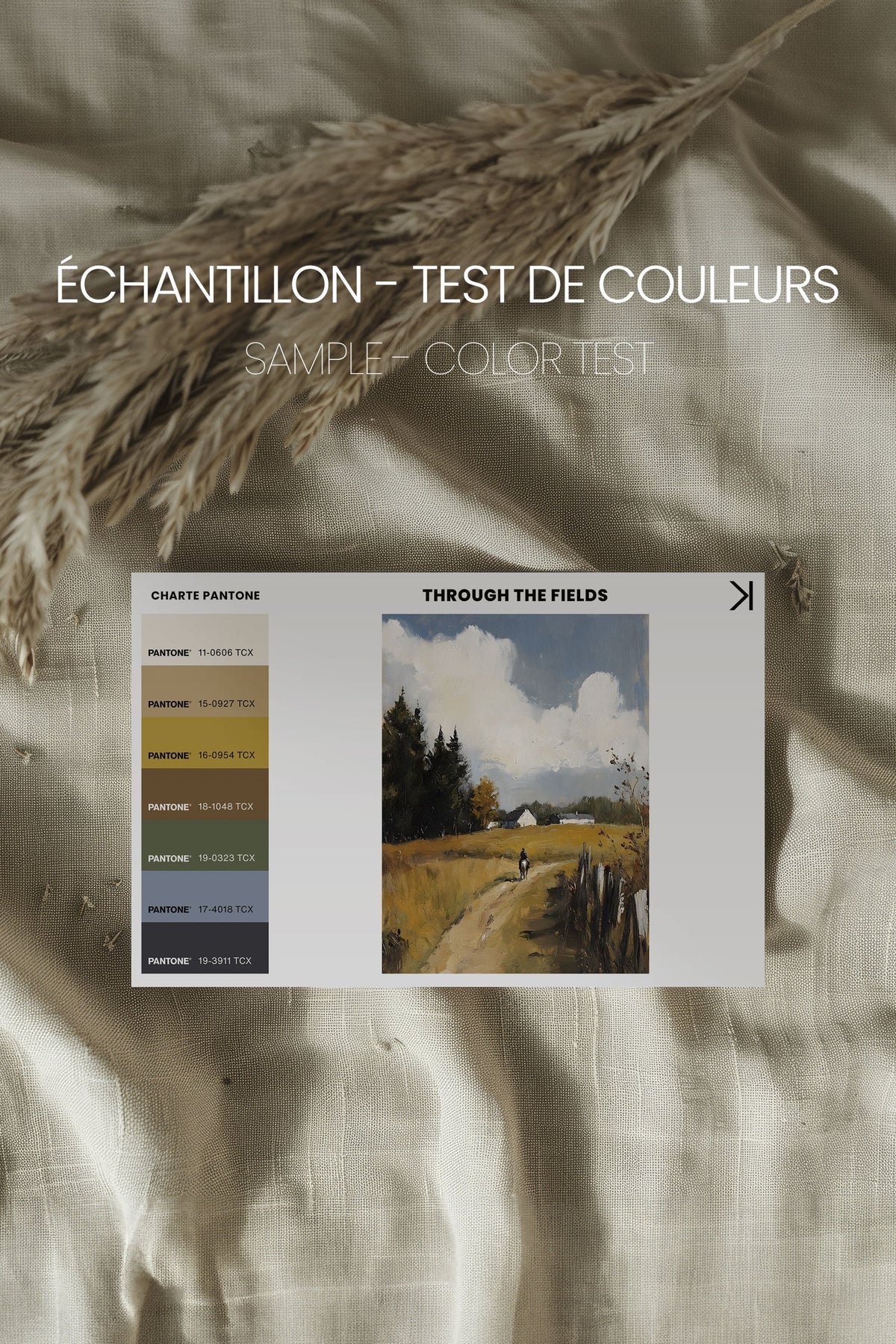 THROUGH THE FIELDS, Oeuvre sur toile étirée