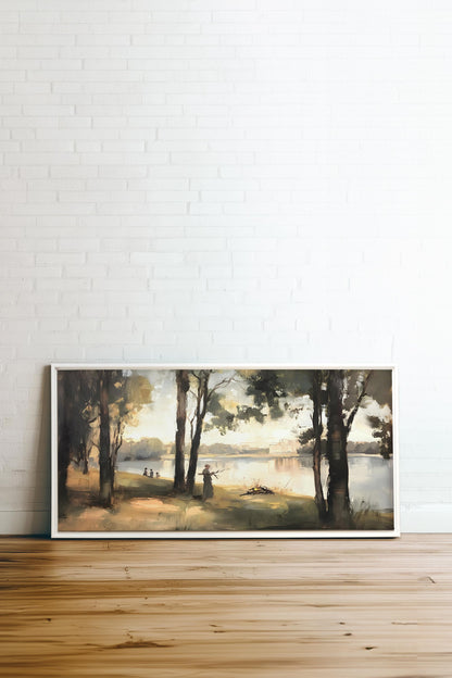 THE QUIET SHORE, Oeuvre sur toile étirée