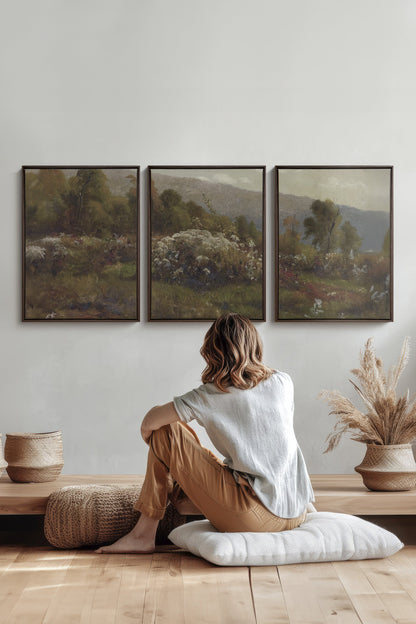 TRIO DOUCEURS CHAMPÊTRES (3 Oeuvres sur toile étirée)