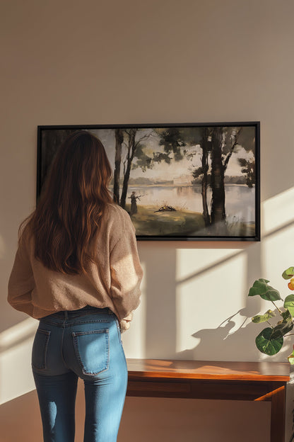 THE QUIET SHORE, Oeuvre sur toile étirée