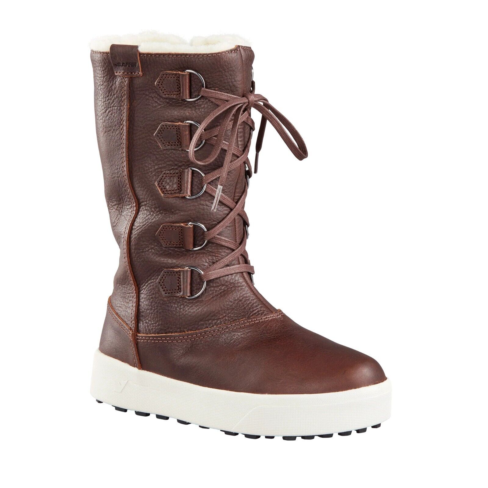Baffin Women's Yorkville Wool Lined Waterproof Leather Winter Boots with Side Zip Entry