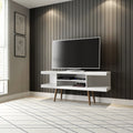 Eureka Modern 53.14" TV Stand with 4 Shelves - White