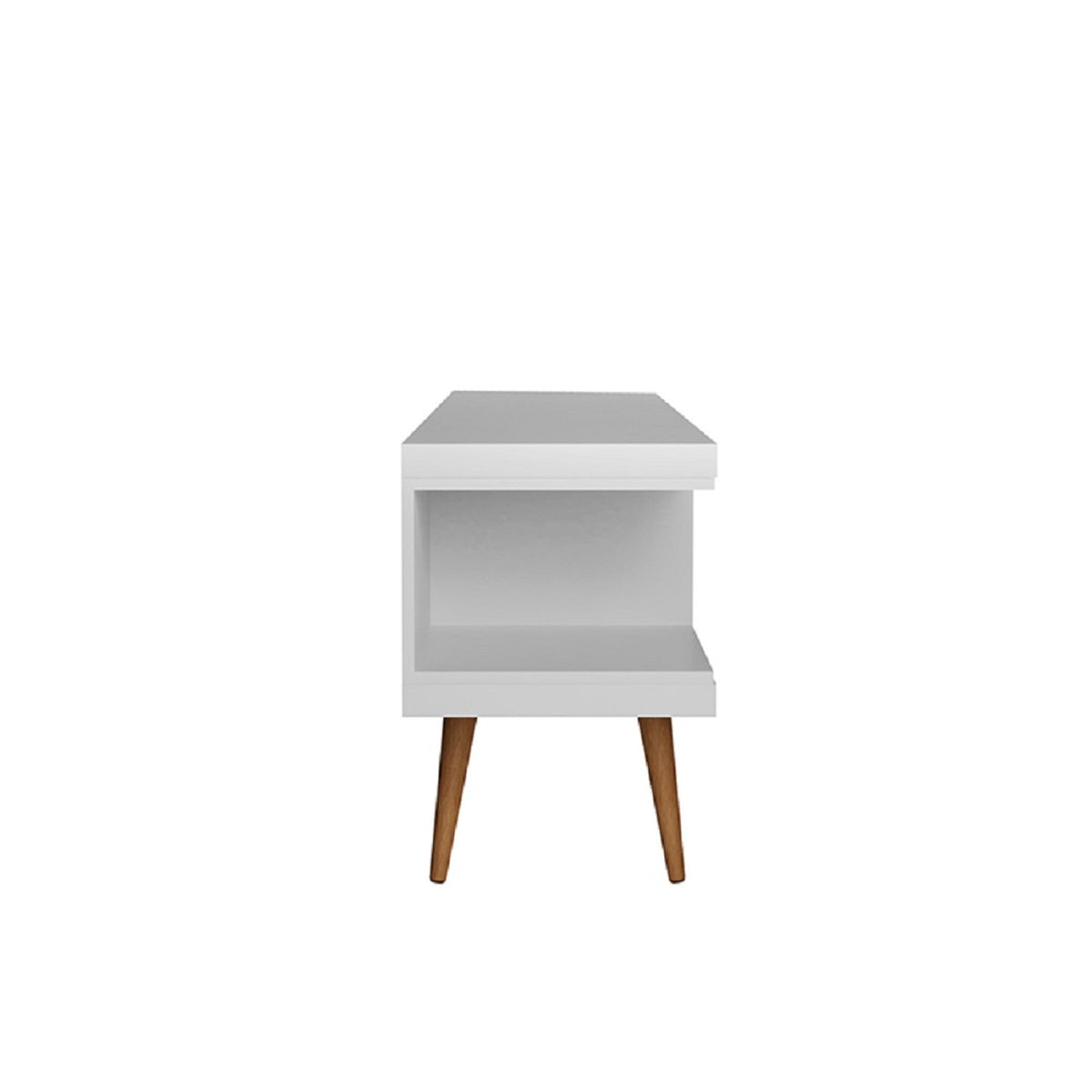 Eureka Modern 53.14" TV Stand with 4 Shelves - White