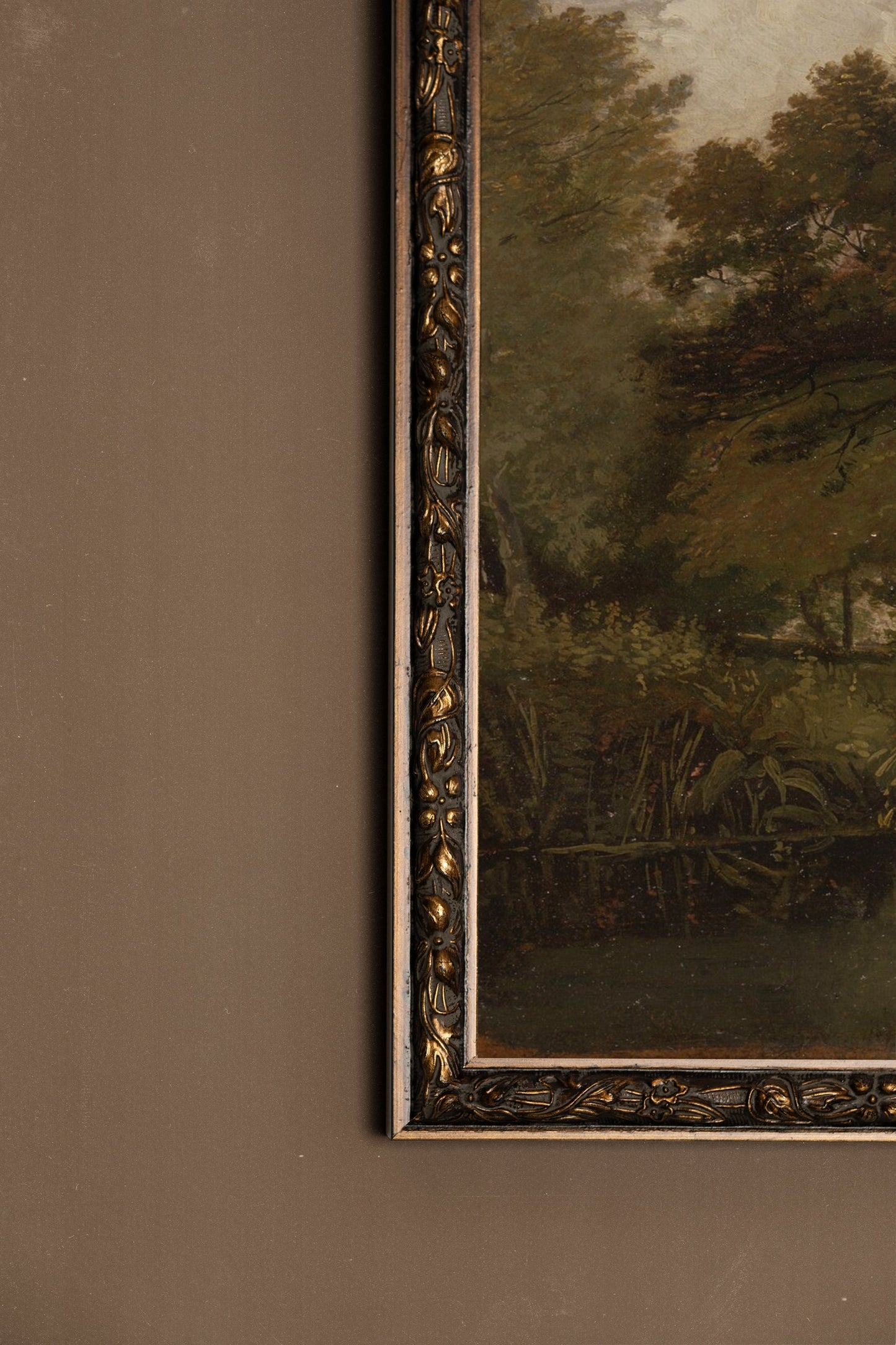 SOUS L'ARBRE ANCIEN, CADRE VINTAGE BRONZE