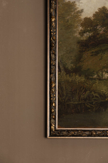 SOUS L'ARBRE ANCIEN, CADRE VINTAGE BRONZE