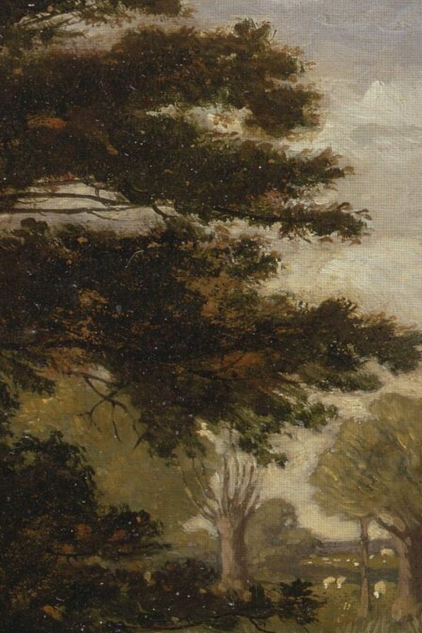 SOUS L'ARBRE ANCIEN, CADRE VINTAGE BRONZE