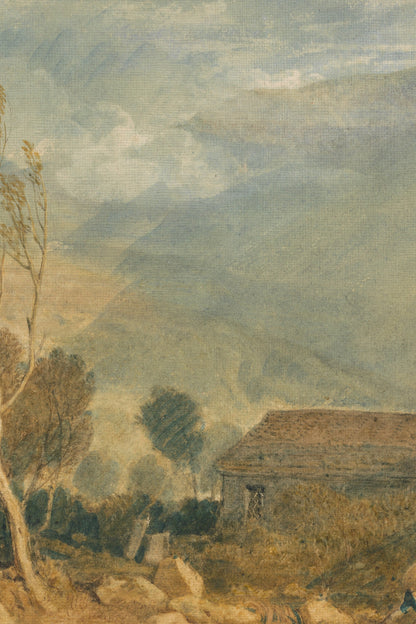 TEMPÊTE SUR LA VALLÉE, CADRE VINTAGE ARGENT