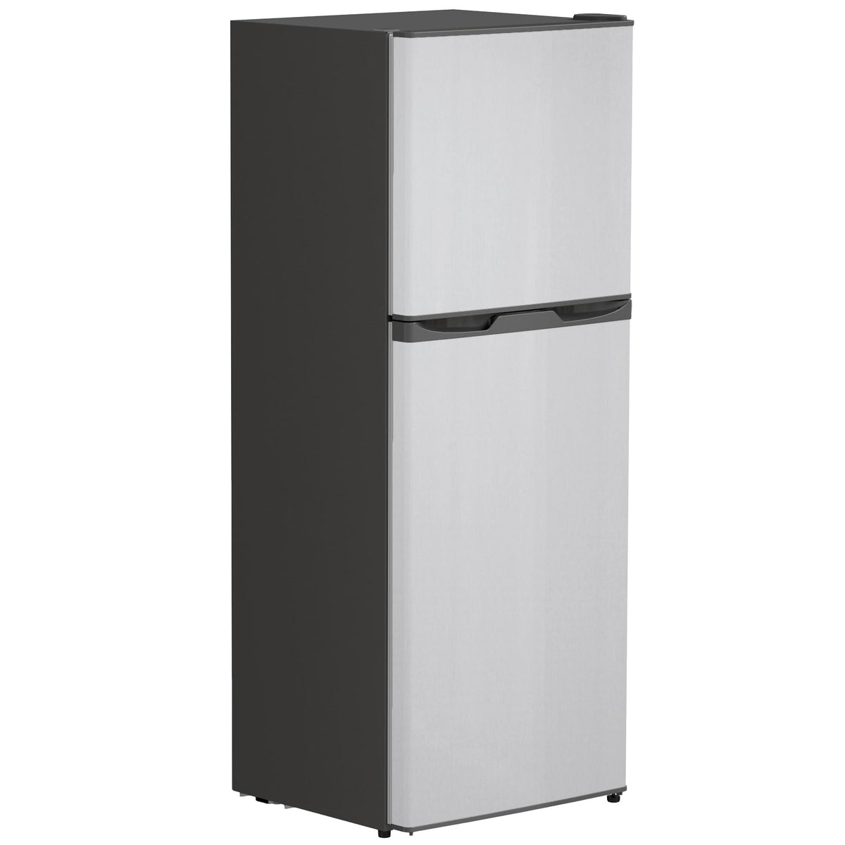 Double Door Mini Fridge with Freezer, 4.6 Cu.Ft Small Refrigerator with Thermostat, Shelves, Reversible Door, Black