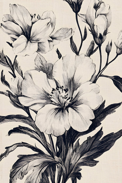 MÉMOIRE FLORALE, CADRE VINTAGE ARGENT