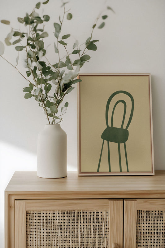 THE GREEN CHAIR, Oeuvre sur toile étirée