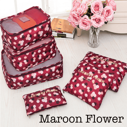 6-Piece Travel Organizer Set — Packing Cubes & Pouches for Luggage