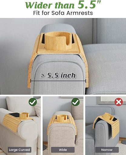Modern Minimalist Bamboo Sofa Tray