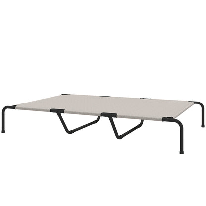 Elevated Dog Bed, Outdoor Dog Cot, Raised Dog Bed for Large Dogs with Breathable Mesh, Beige