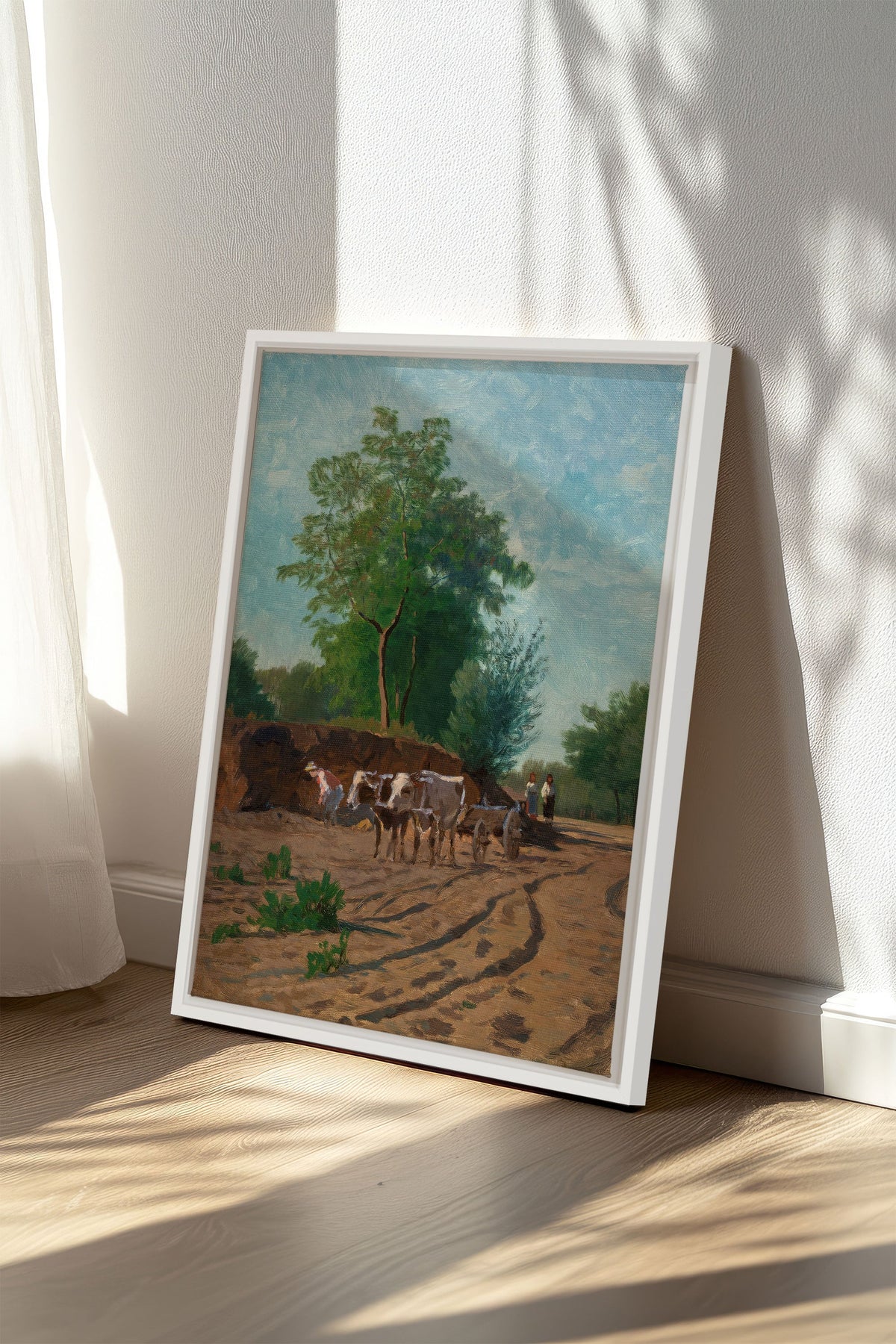 ROUTE DU VILLAGE, Oeuvre sur toile étirée