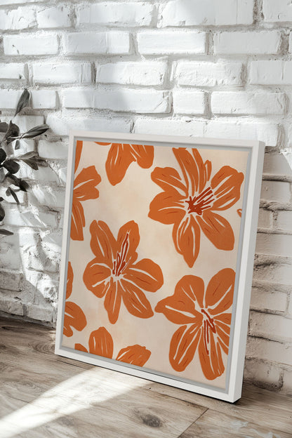 RAYON FLORAL, Oeuvre sur toile étirée