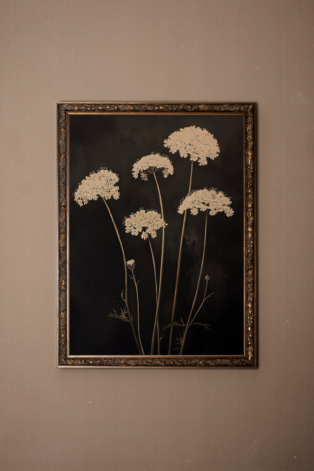 FLEURS DE MINUIT, CADRE VINTAGE BRONZE