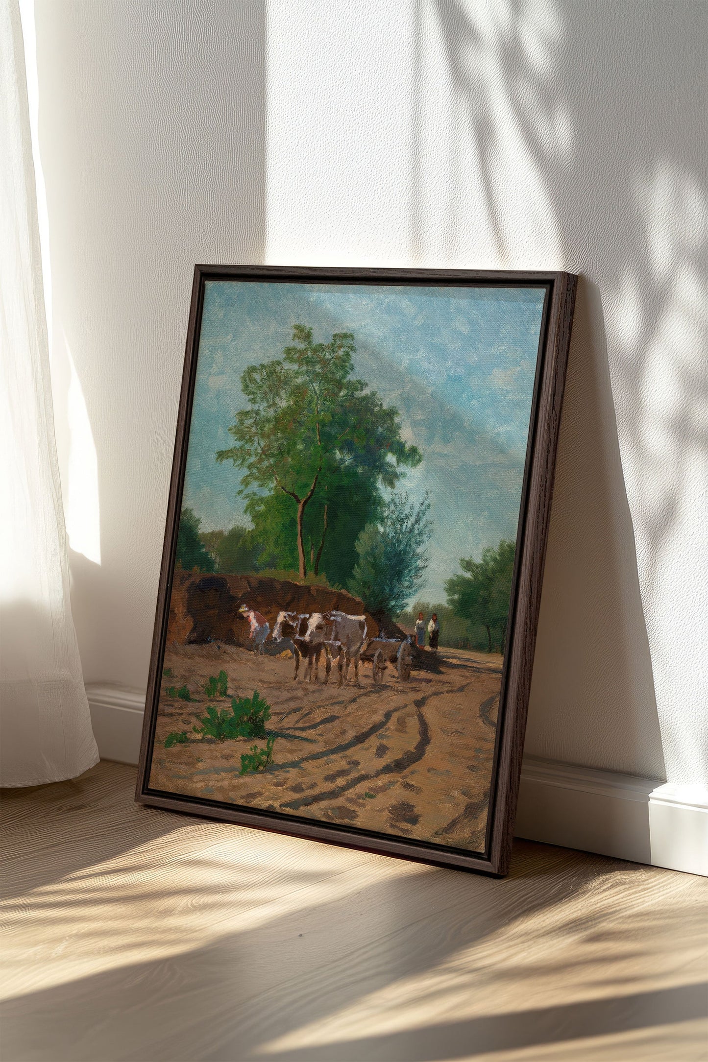 ROUTE DU VILLAGE, Oeuvre sur toile étirée