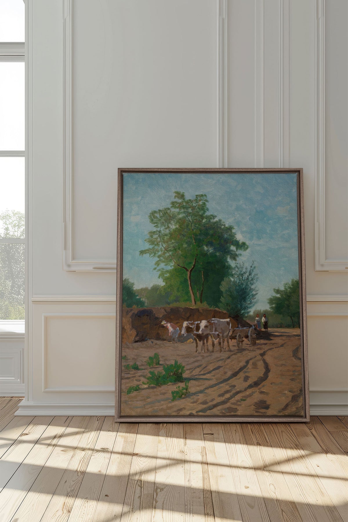 ROUTE DU VILLAGE, Oeuvre sur toile étirée