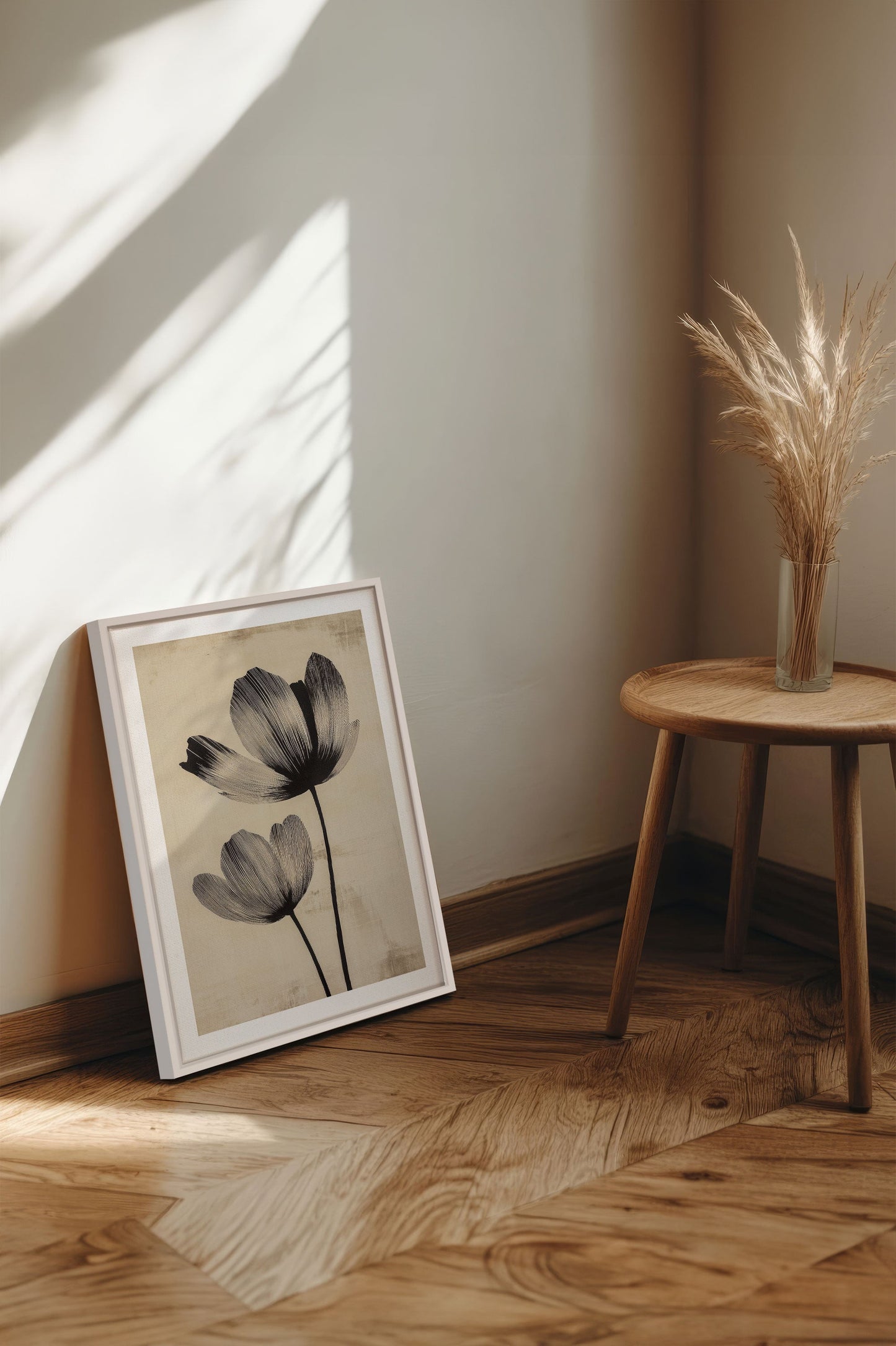 EBONY FLOWERS, Oeuvre sur toile étirée
