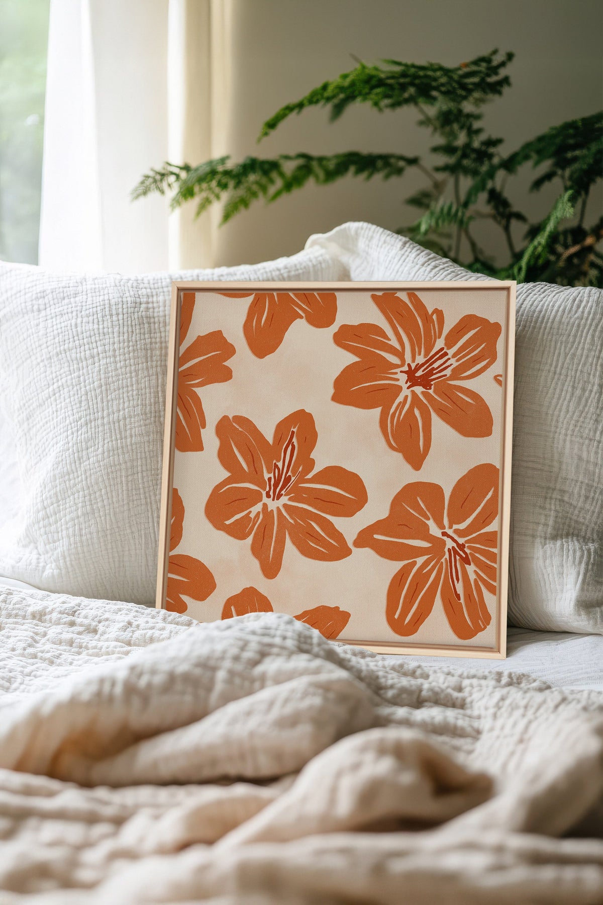 RAYON FLORAL, Oeuvre sur toile étirée