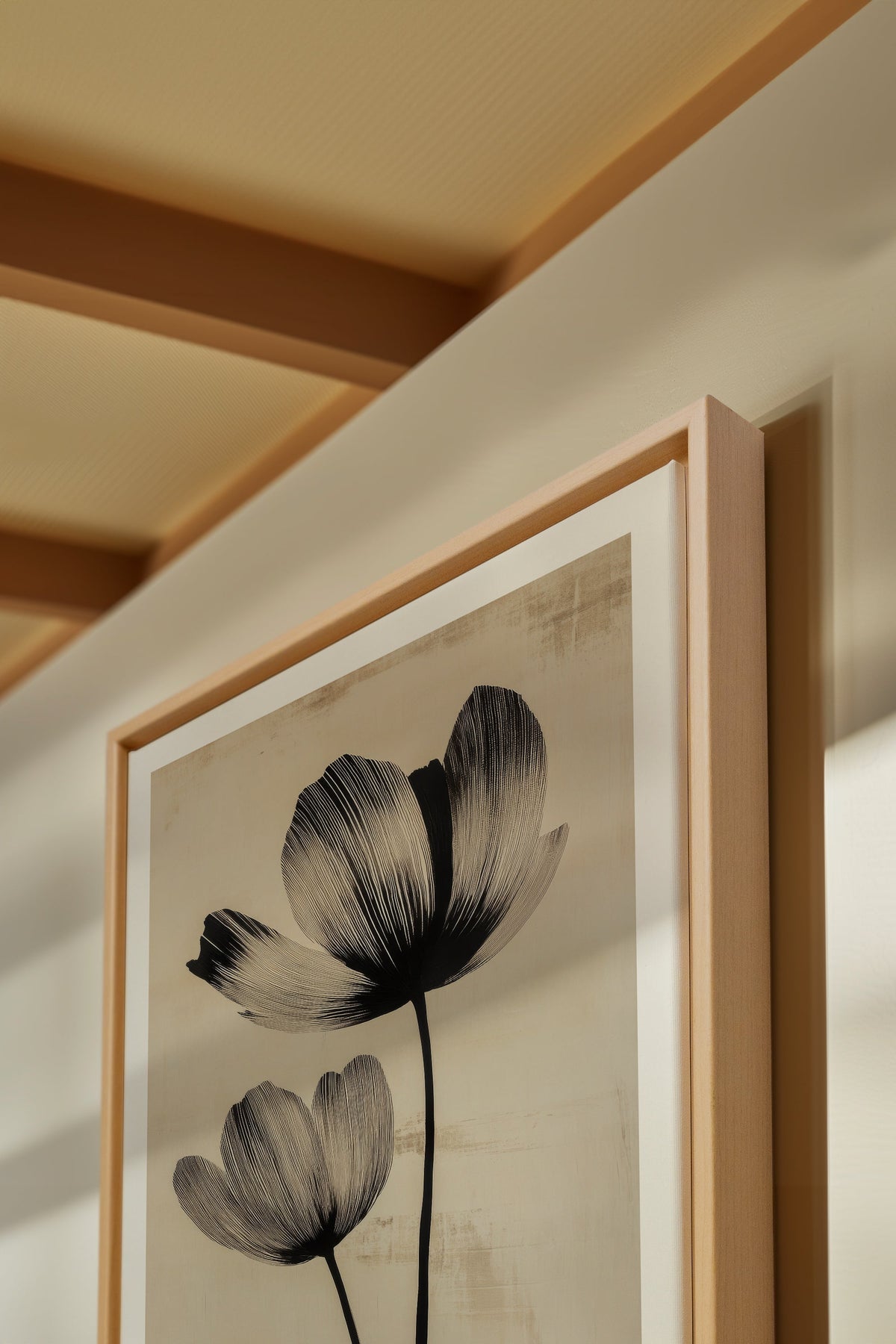 EBONY FLOWERS, Oeuvre sur toile étirée