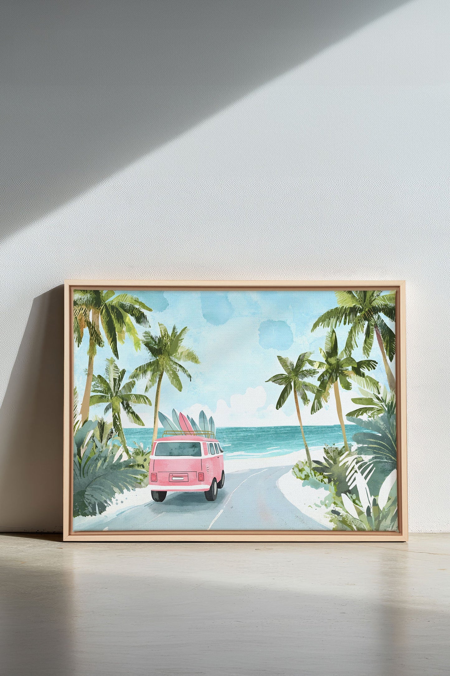 DESTINATION SOLEIL, Oeuvre sur toile étirée