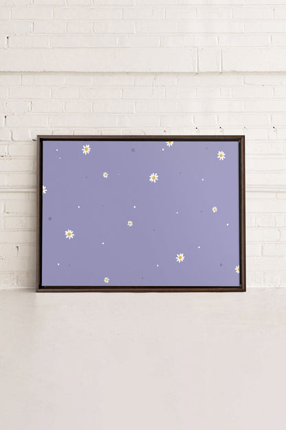 FLEURS DE LUNE, Oeuvre sur toile étirée
