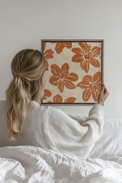 RAYON FLORAL, Oeuvre sur toile étirée