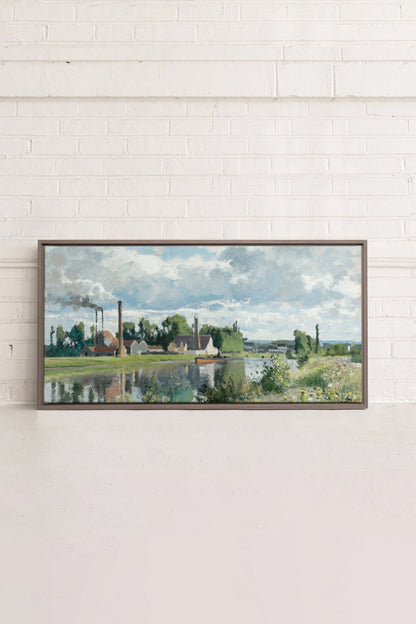 THE RIVER OISE, Oeuvre sur toile étiré