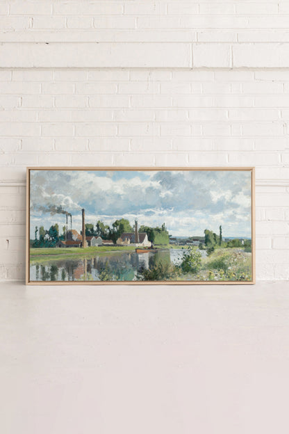 THE RIVER OISE, Oeuvre sur toile étiré
