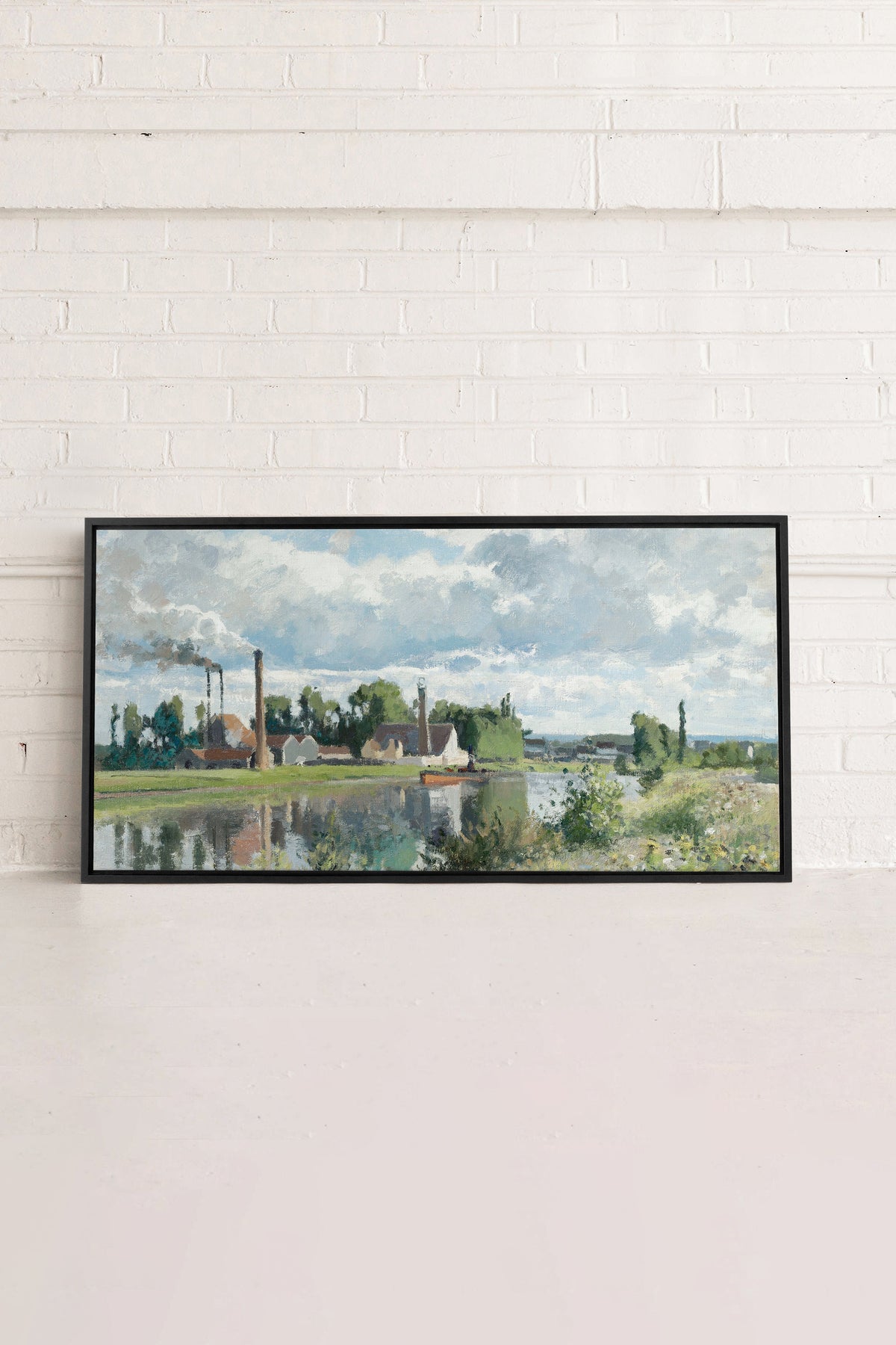 THE RIVER OISE, Oeuvre sur toile étiré
