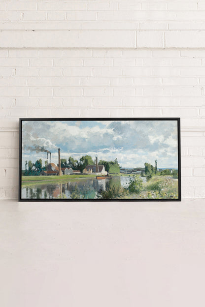 THE RIVER OISE, Oeuvre sur toile étiré