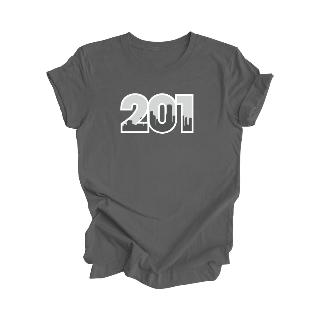 201 Jersey City New Jersey USA Area Code City Skyline Gift - Unisex T-Shirt - Inspired X