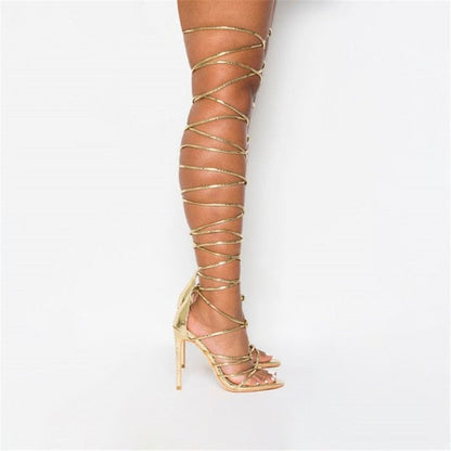 Thigh High Sandal Pumps