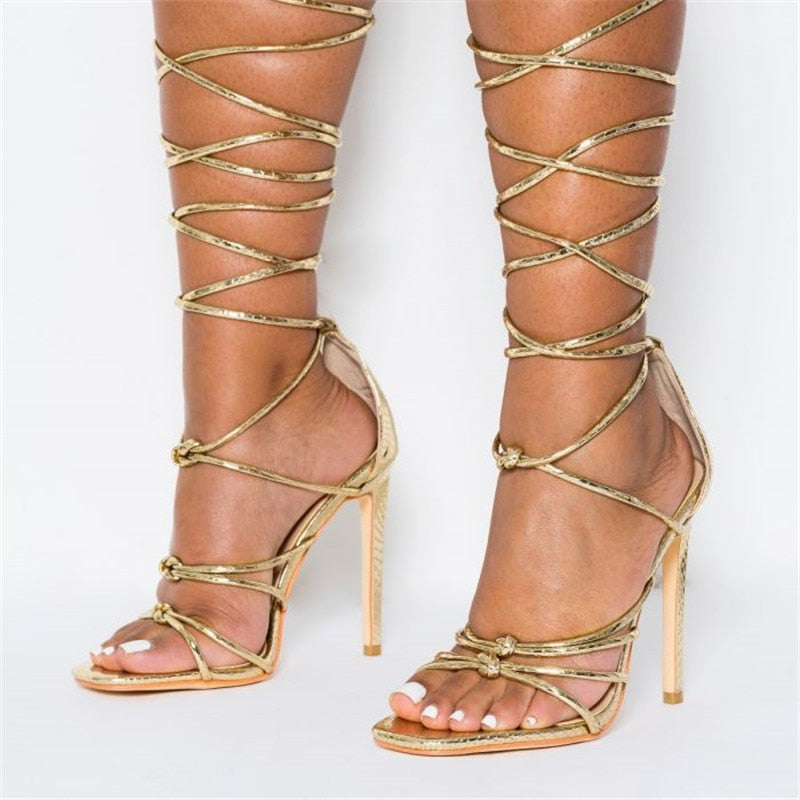 Thigh High Sandal Pumps