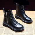 Side Zip Lace Boots