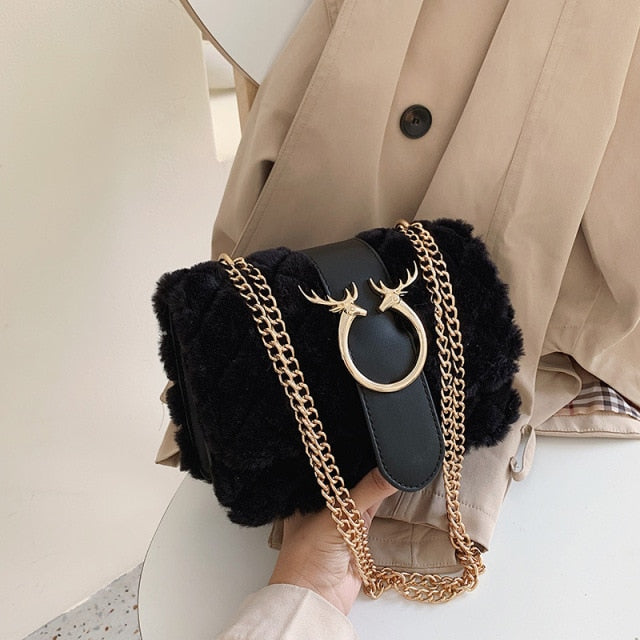 Double Strap Plush Bag