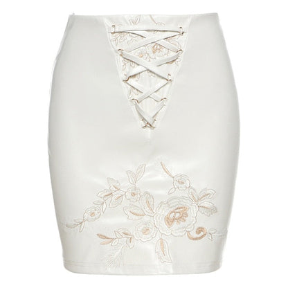 Classy Floral Lace Mini Skirt