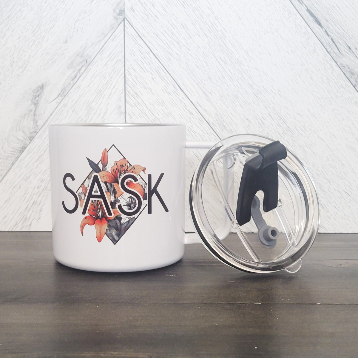 SASK Diamond Stainless Steel 17oz Coffee Mug