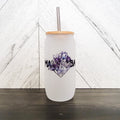 Manitoba Frosted Can with Bamboo Lid | Province Glass Can