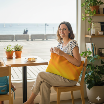 Sunset Gradient Weekender Bag | Yellow Orange Beach Large Tote Bag
