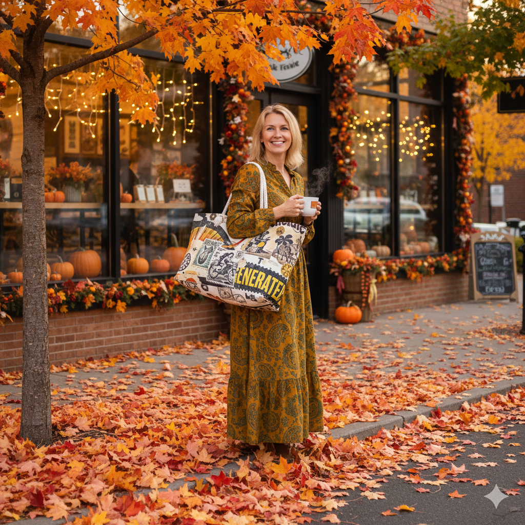Vintage Collage Weekender Bag | Retro Travel Poster Tote | Large Tote Bag