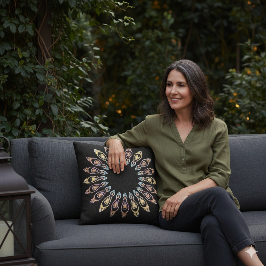 Geometric Pattern Woven Pillow | Decorative Throw Cushion