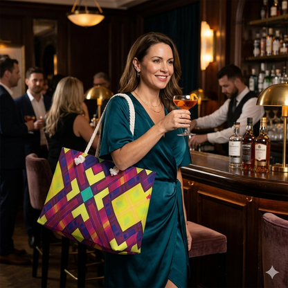 Vibrant Geo Kaleidoscope Weekender Bag