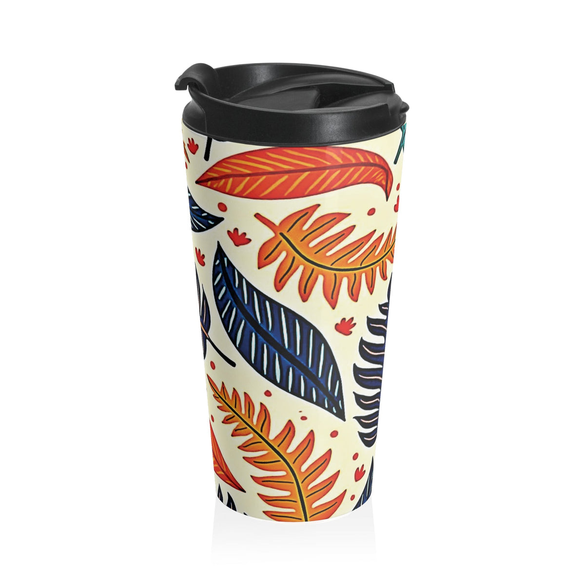 Colorful Tropical Leaves travel mug | Stainless Steel Tumbler