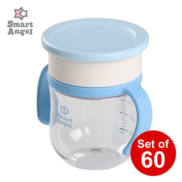 [ ケース販売 ]  SmartAngel  360度リップ弁マグ 200ml（ライトブルー）×60個入 [西松屋]【日本出荷】