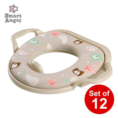 [ ケース販売 ]  SmartAngel  抗菌ハンドルつきソフトシート（補助便座）×12個入 [西松屋]【日本出荷】