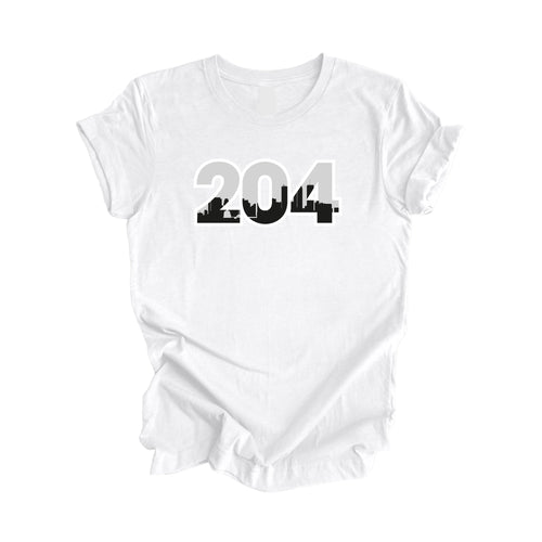 204 Winnipeg Manitoba Canada Area Code City Skyline Gift - Unisex T-Shirt - Inspired X